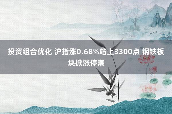 投资组合优化 沪指涨0.68%站上3300点 钢铁板块掀涨停潮