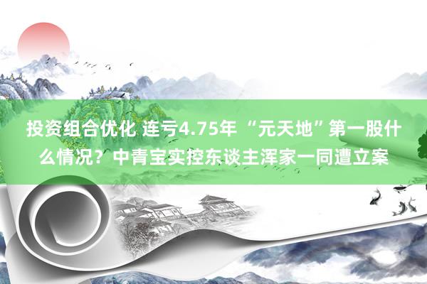 投资组合优化 连亏4.75年 “元天地”第一股什么情况？中青宝实控东谈主浑家一同遭立案