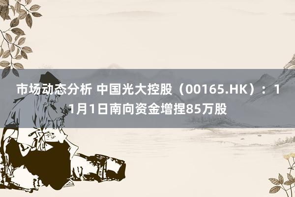 市场动态分析 中国光大控股（00165.HK）：11月1日南向资金增捏85万股