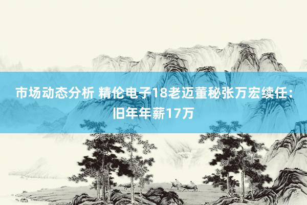 市场动态分析 精伦电子18老迈董秘张万宏续任：旧年年薪17万