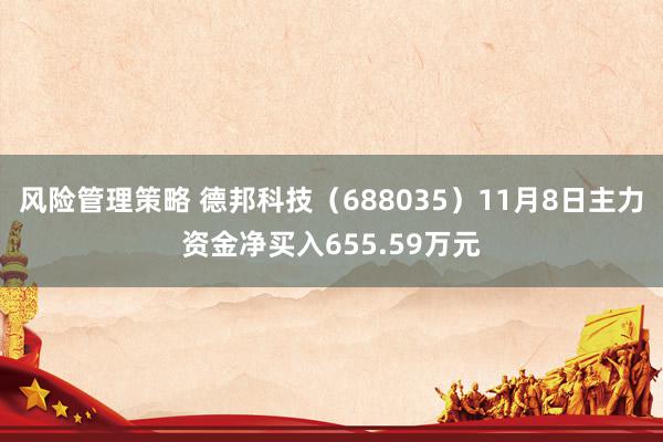 风险管理策略 德邦科技（688035）11月8日主力资金净买入655.59万元