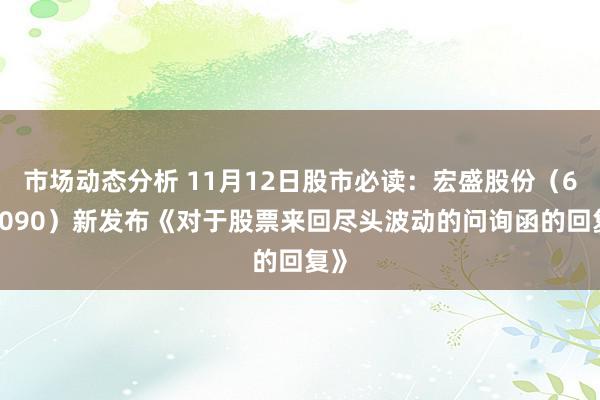 市场动态分析 11月12日股市必读：宏盛股份（603090）新发布《对于股票来回尽头波动的问询函的回复》