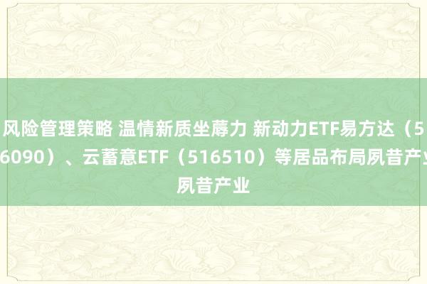 风险管理策略 温情新质坐蓐力 新动力ETF易方达（516090）、云蓄意ETF（516510）等居品布局夙昔产业