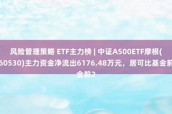 风险管理策略 ETF主力榜 | 中证A500ETF摩根(560530)主力资金净流出6176.48万元，居可比基金前2