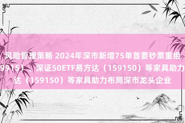 风险管理策略 2024年深市新增75单首要钞票重组，创业板ETF（159915）、深证50ETF易方达（159150）等家具助力布局深市龙头企业